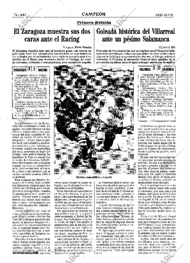 ABC MADRID 28-09-1998 página 74