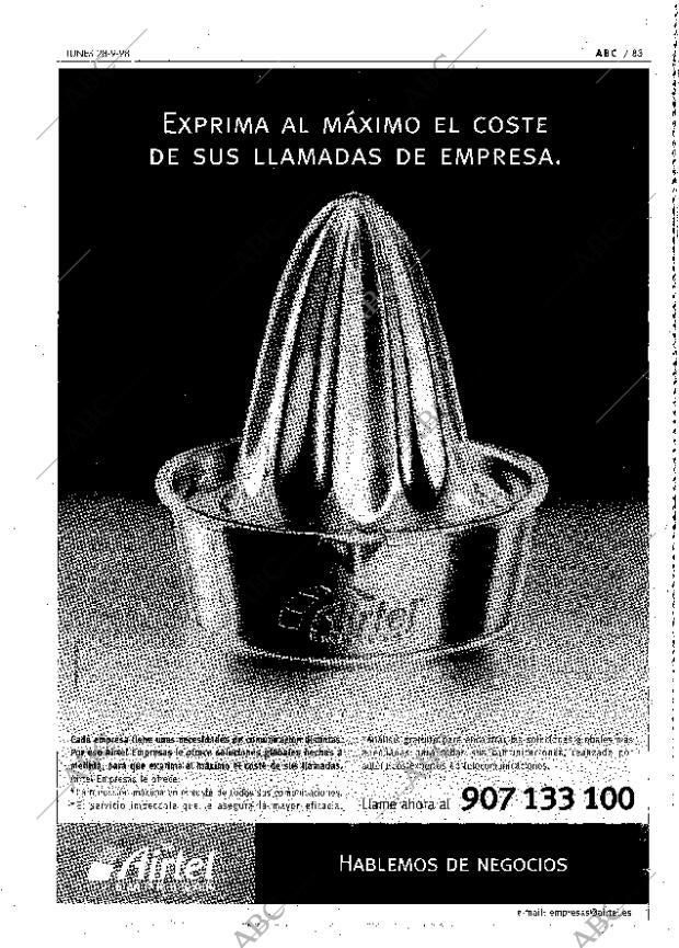 ABC MADRID 28-09-1998 página 83