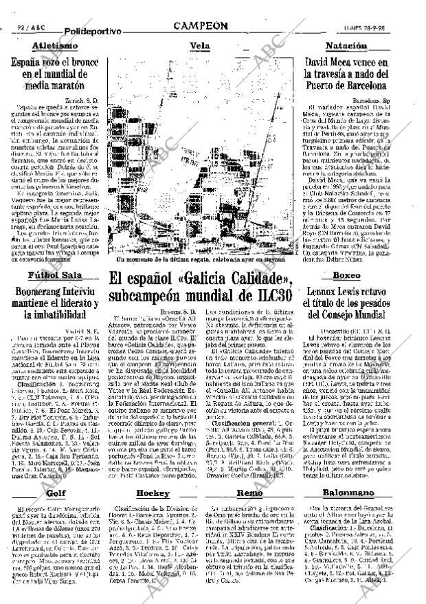 ABC MADRID 28-09-1998 página 92