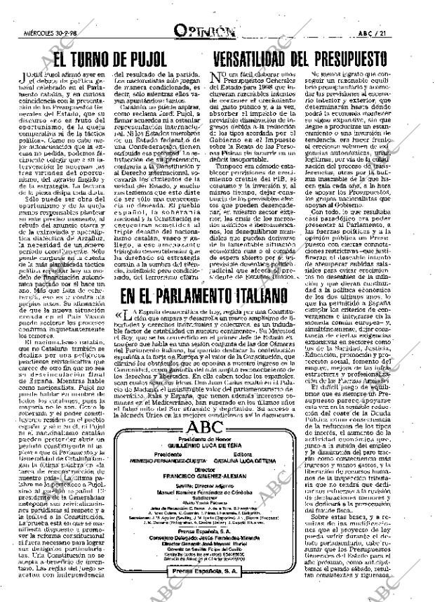 ABC SEVILLA 30-09-1998 página 21