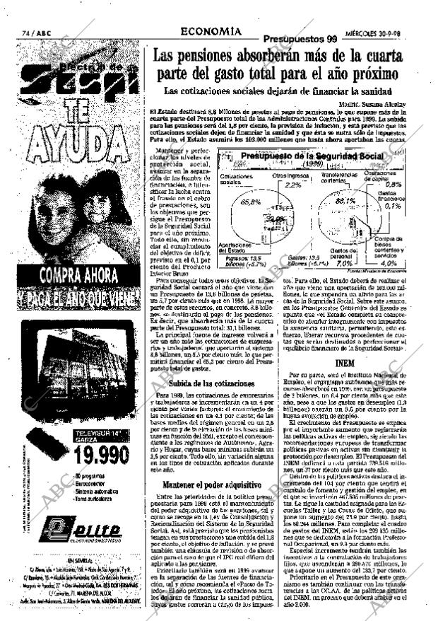 ABC SEVILLA 30-09-1998 página 74