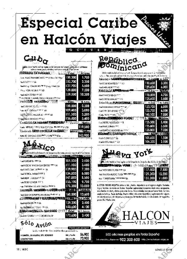 ABC MADRID 05-10-1998 página 18