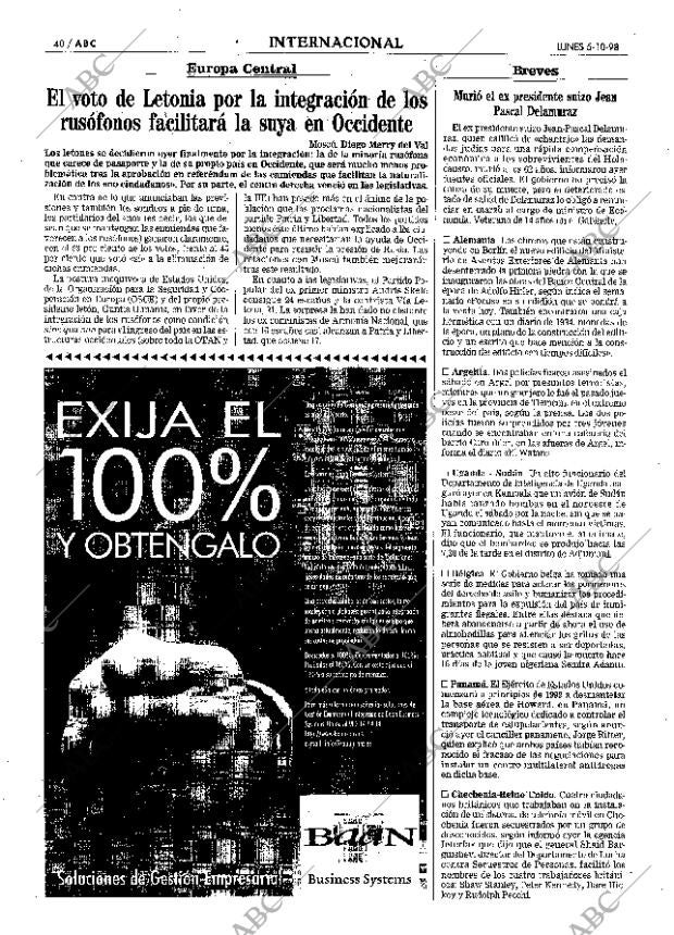 ABC MADRID 05-10-1998 página 40