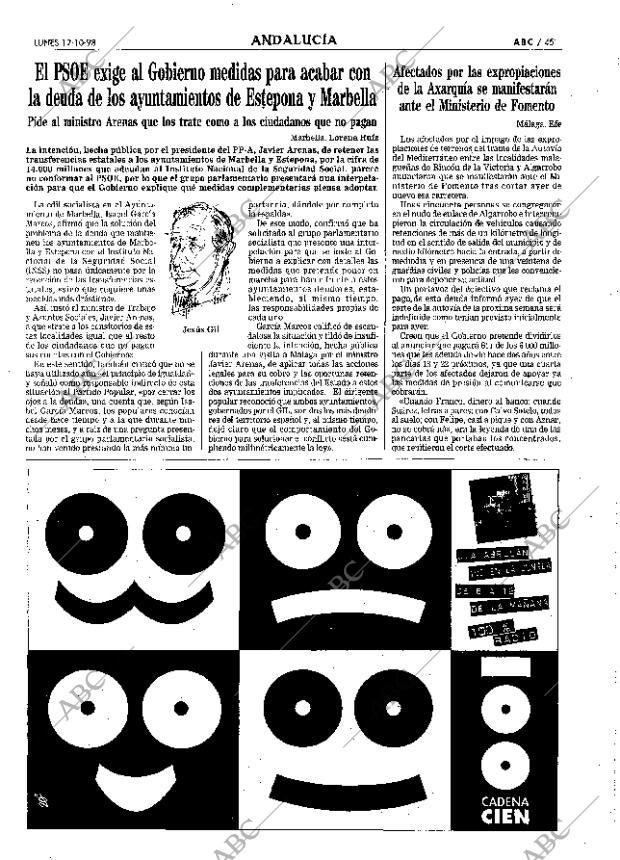 ABC SEVILLA 12-10-1998 página 45