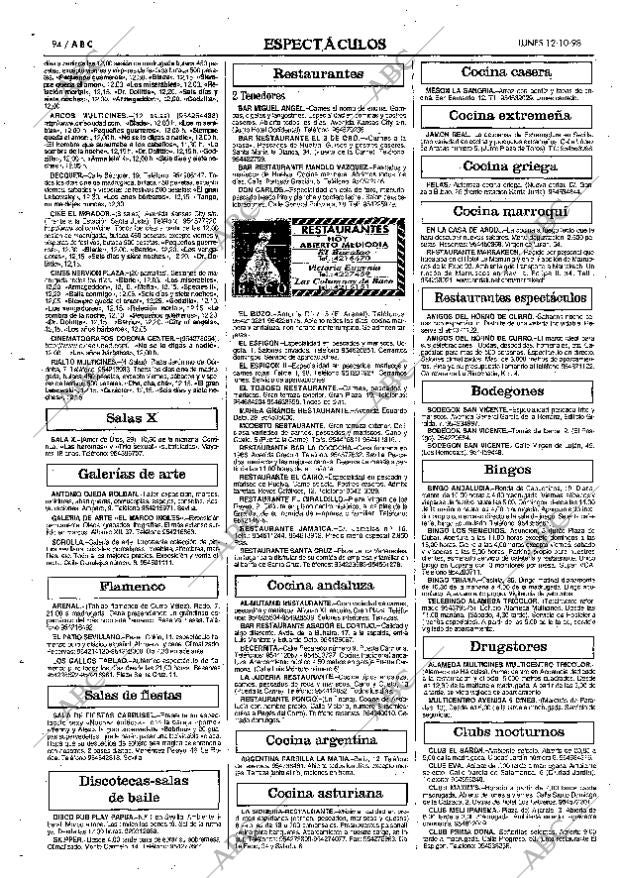 ABC SEVILLA 12-10-1998 página 94