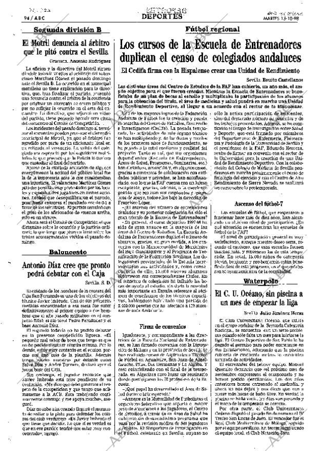 ABC SEVILLA 13-10-1998 página 94