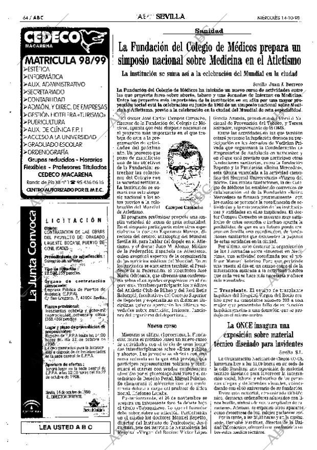 ABC SEVILLA 14-10-1998 página 64