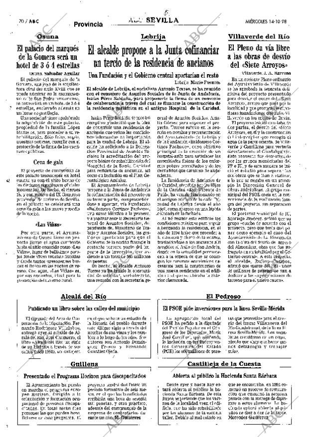 ABC SEVILLA 14-10-1998 página 70