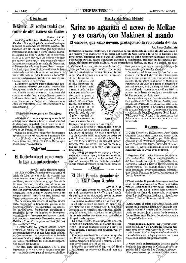 ABC SEVILLA 14-10-1998 página 96