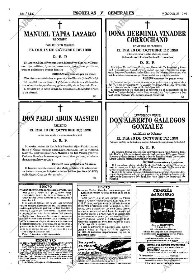 ABC MADRID 21-10-1998 página 104