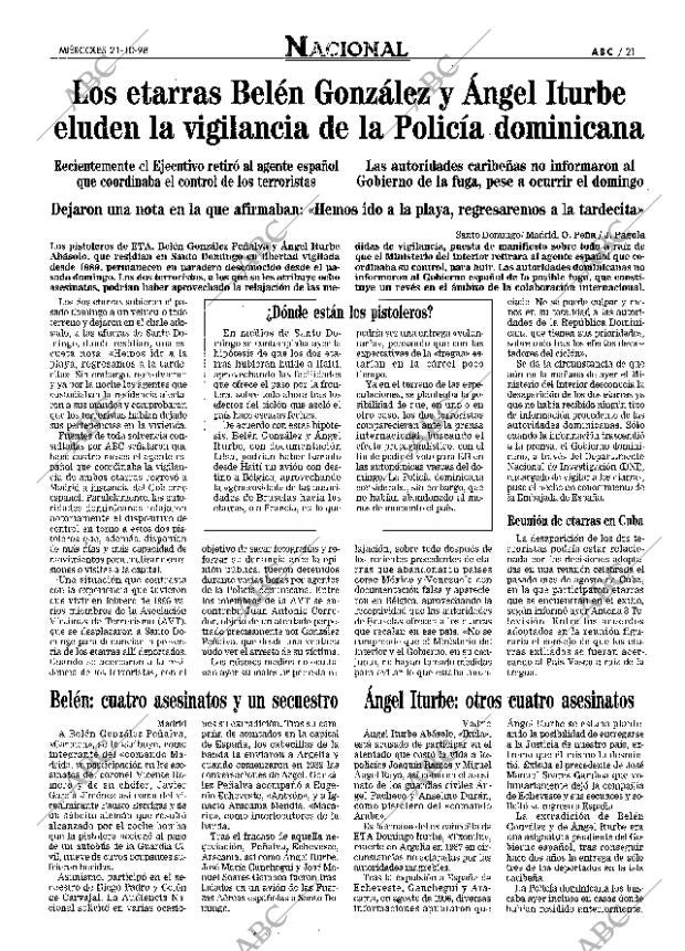 ABC MADRID 21-10-1998 página 21