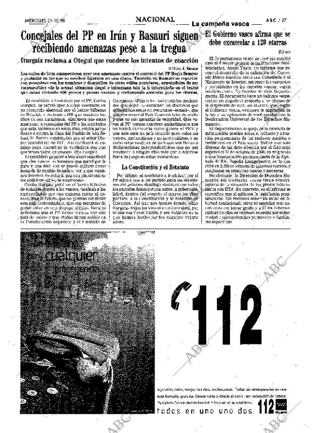 ABC MADRID 21-10-1998 página 27
