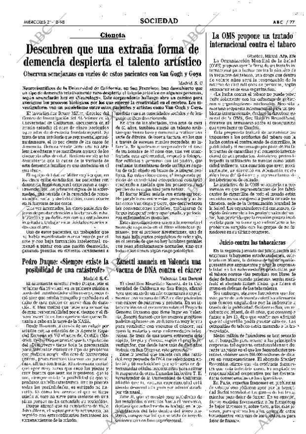 ABC MADRID 21-10-1998 página 77
