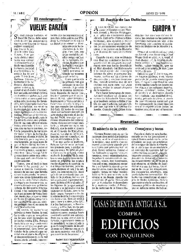 ABC MADRID 22-10-1998 página 18