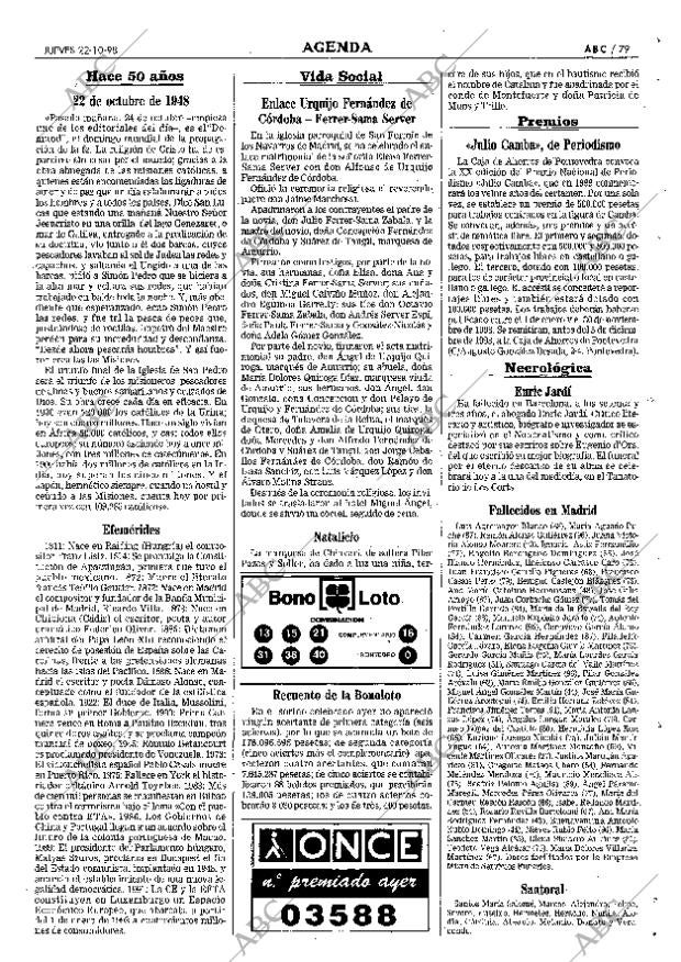 ABC MADRID 22-10-1998 página 79