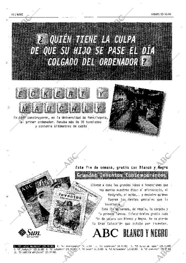 ABC MADRID 22-10-1998 página 92