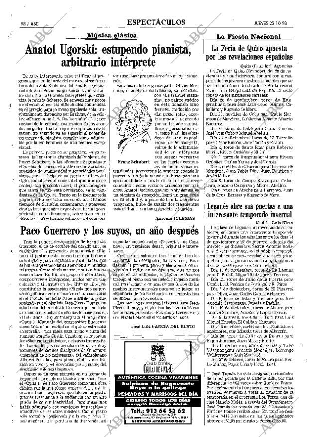 ABC MADRID 22-10-1998 página 98