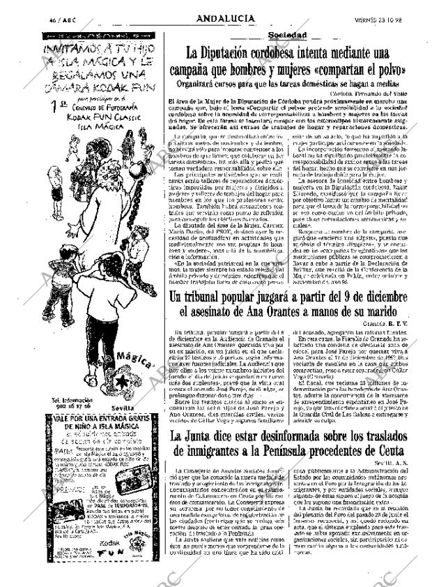 ABC SEVILLA 23-10-1998 página 46