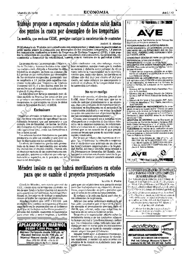 ABC SEVILLA 23-10-1998 página 73