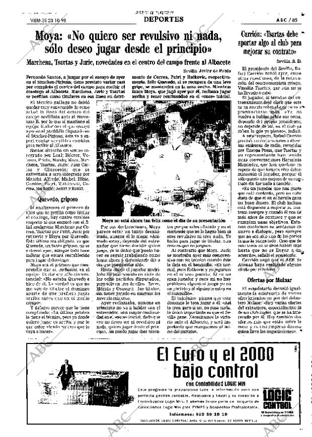 ABC SEVILLA 23-10-1998 página 85