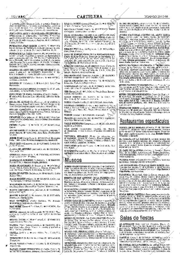 ABC MADRID 25-10-1998 página 112