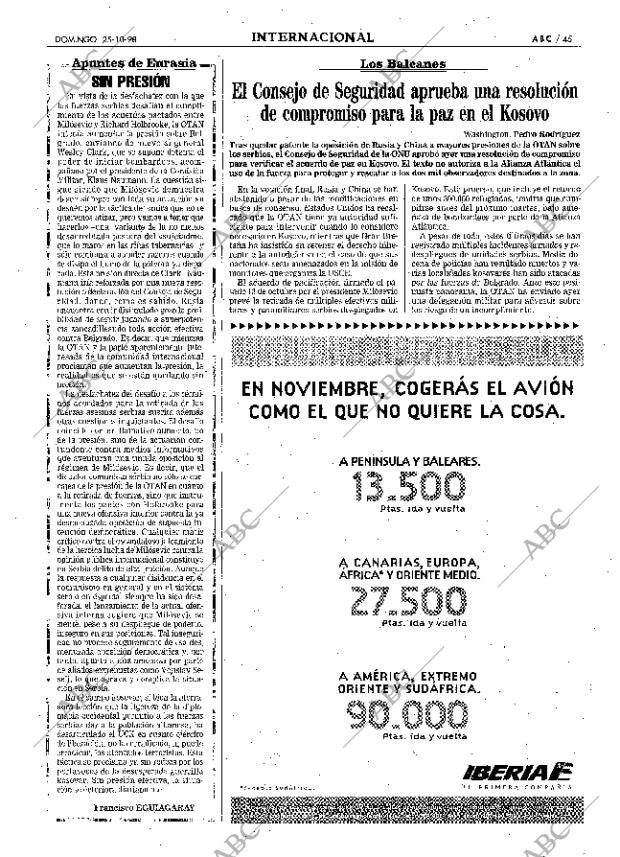 ABC MADRID 25-10-1998 página 45