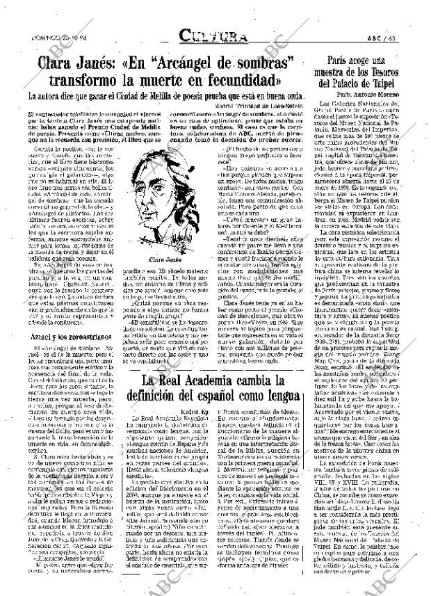 ABC MADRID 25-10-1998 página 63