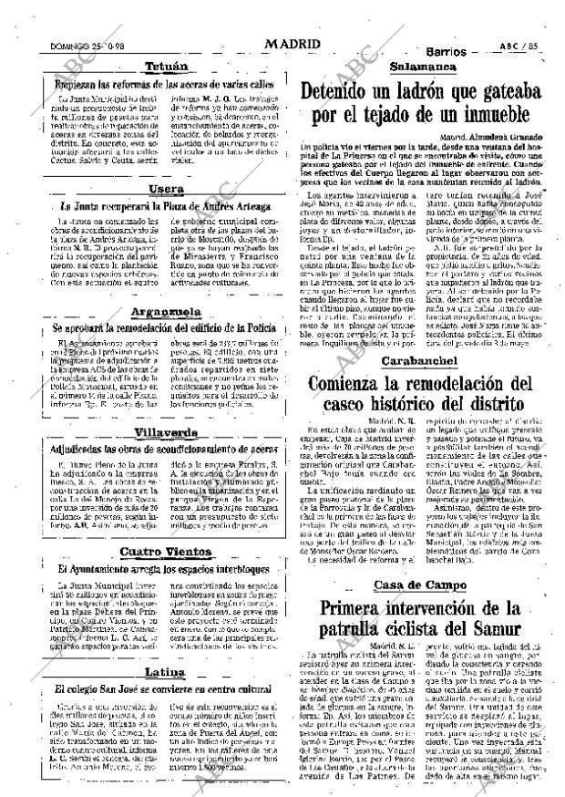 ABC MADRID 25-10-1998 página 85