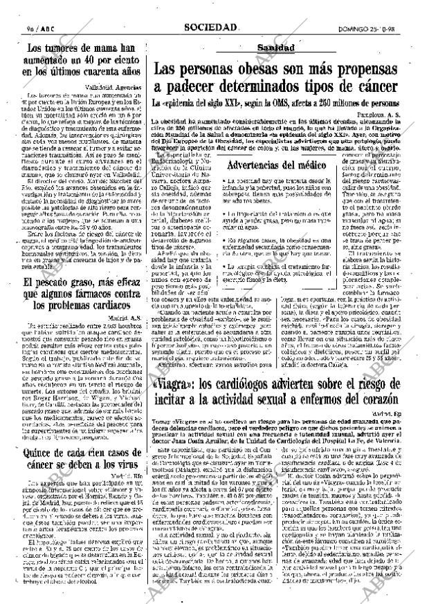 ABC MADRID 25-10-1998 página 96