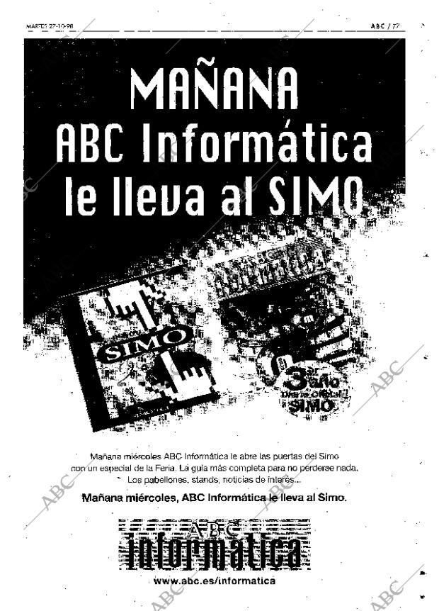 ABC SEVILLA 27-10-1998 página 77