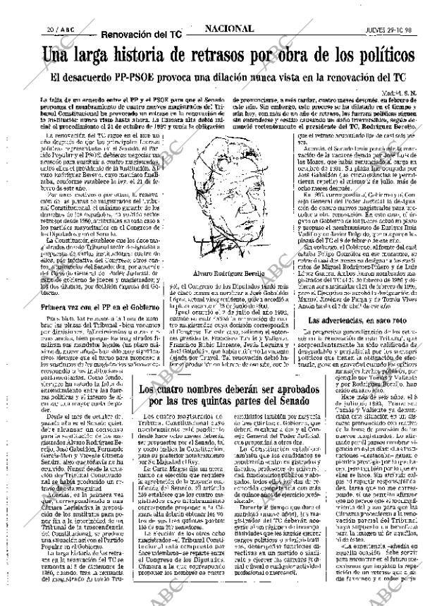ABC MADRID 29-10-1998 página 20
