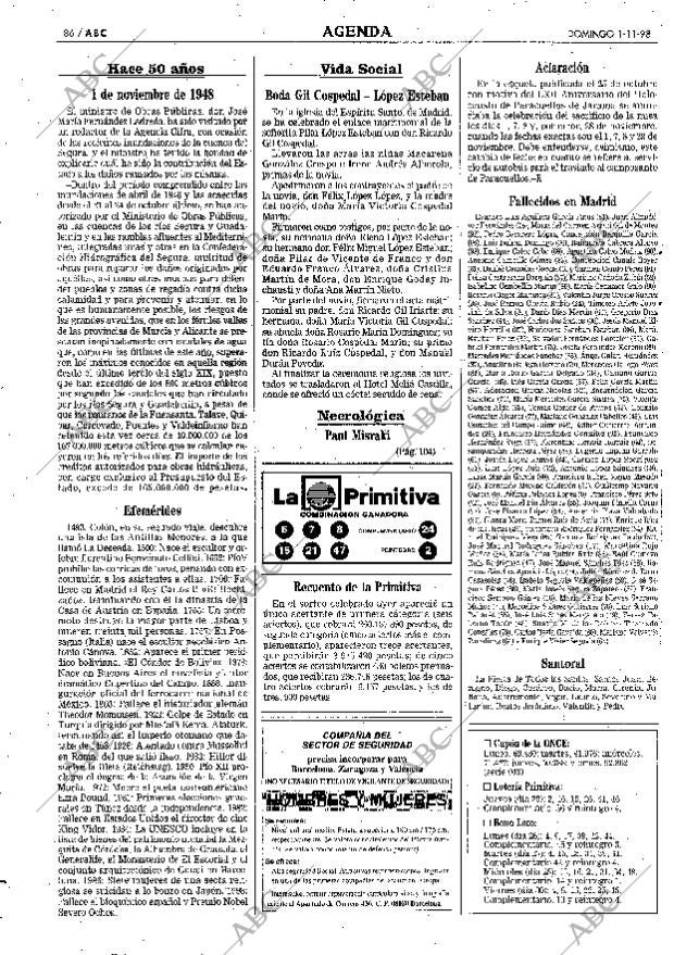 ABC MADRID 01-11-1998 página 86