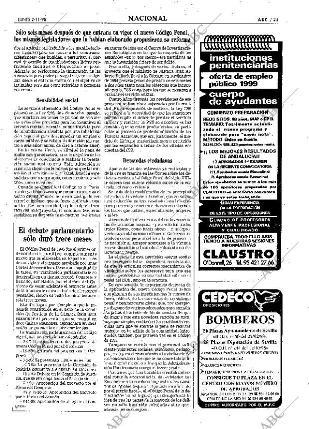 ABC SEVILLA 02-11-1998 página 23
