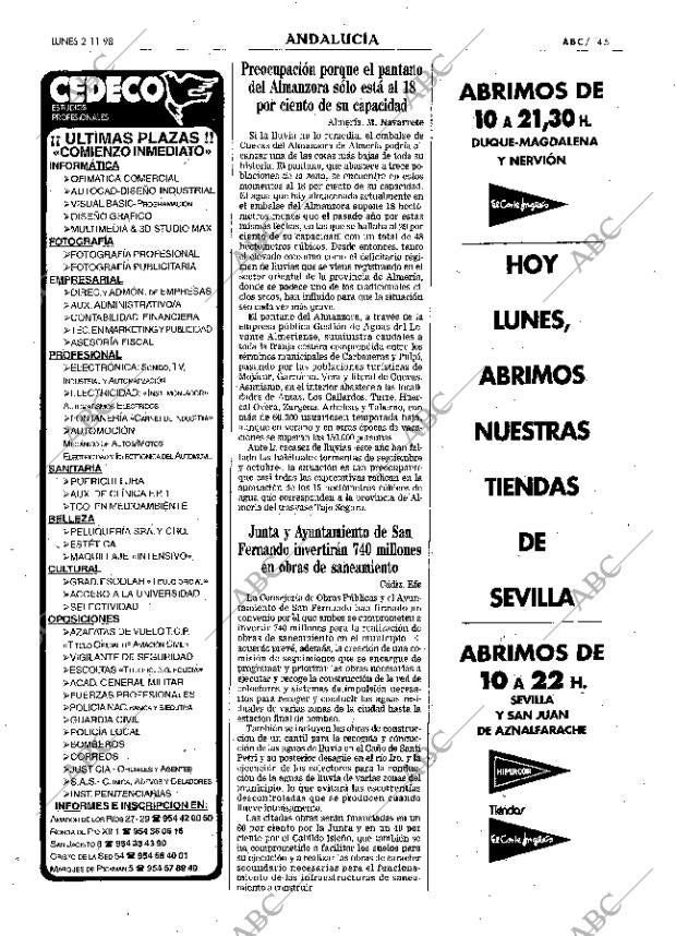 ABC SEVILLA 02-11-1998 página 45