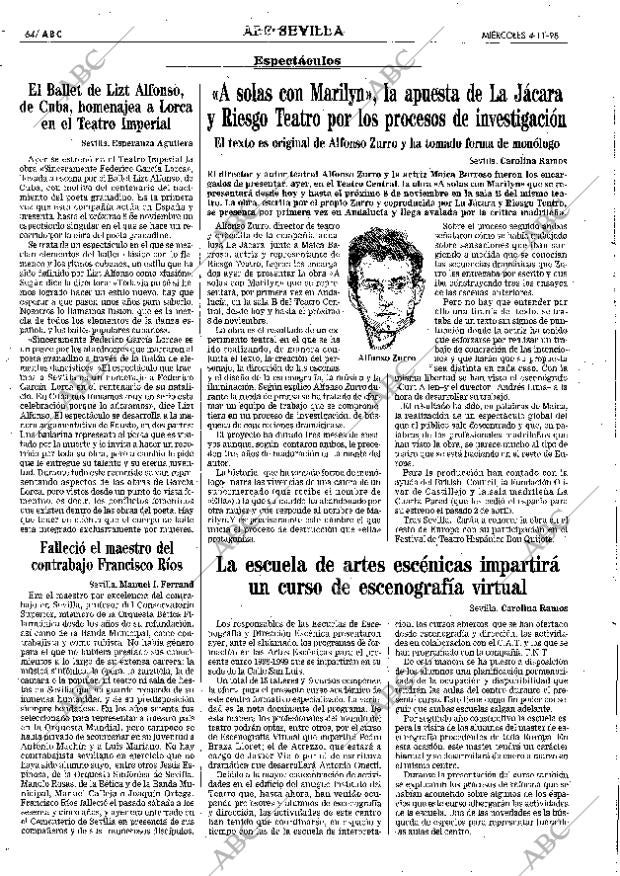 ABC SEVILLA 04-11-1998 página 64