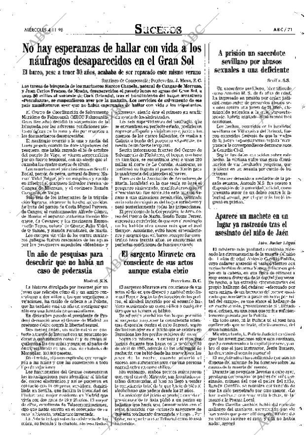 ABC SEVILLA 04-11-1998 página 71
