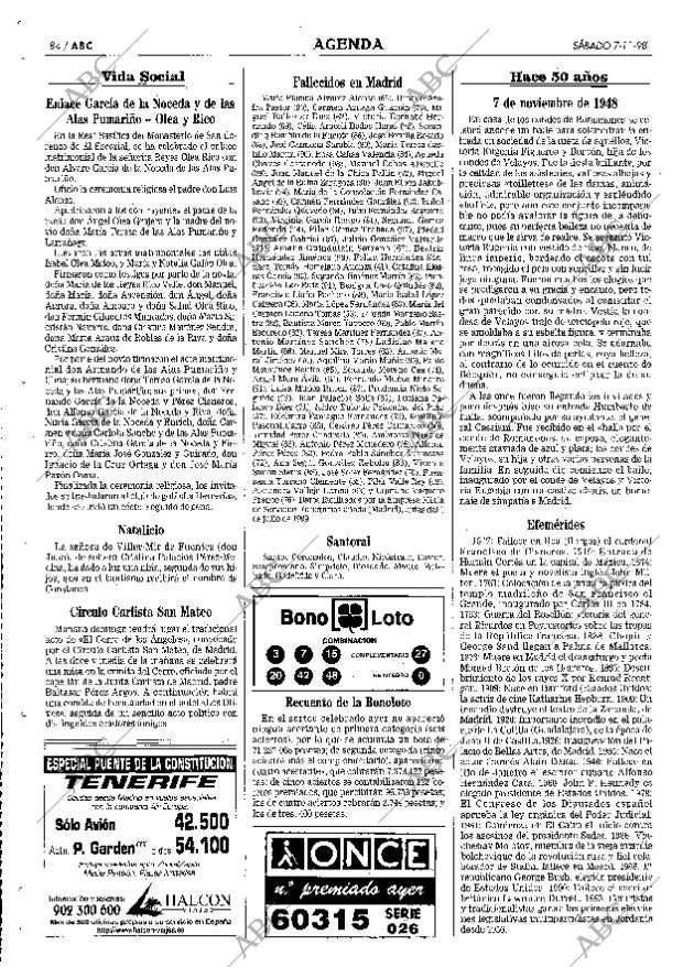 ABC MADRID 07-11-1998 página 84