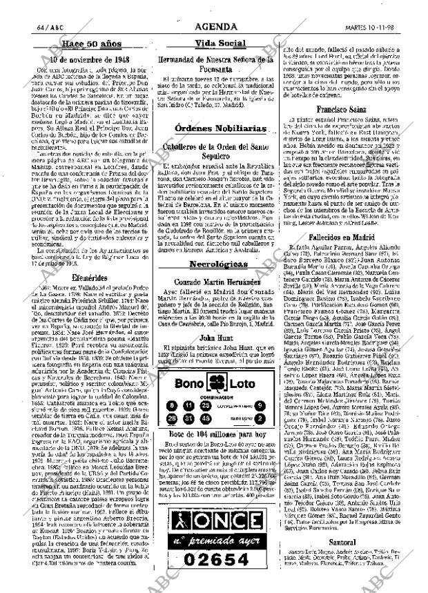ABC MADRID 10-11-1998 página 64