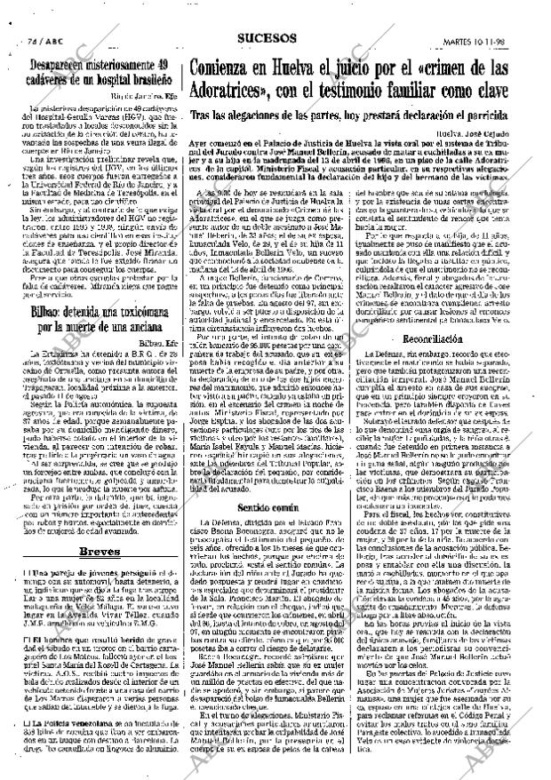 ABC SEVILLA 10-11-1998 página 74
