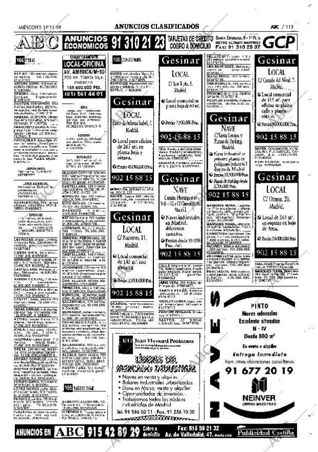 ABC MADRID 11-11-1998 página 113