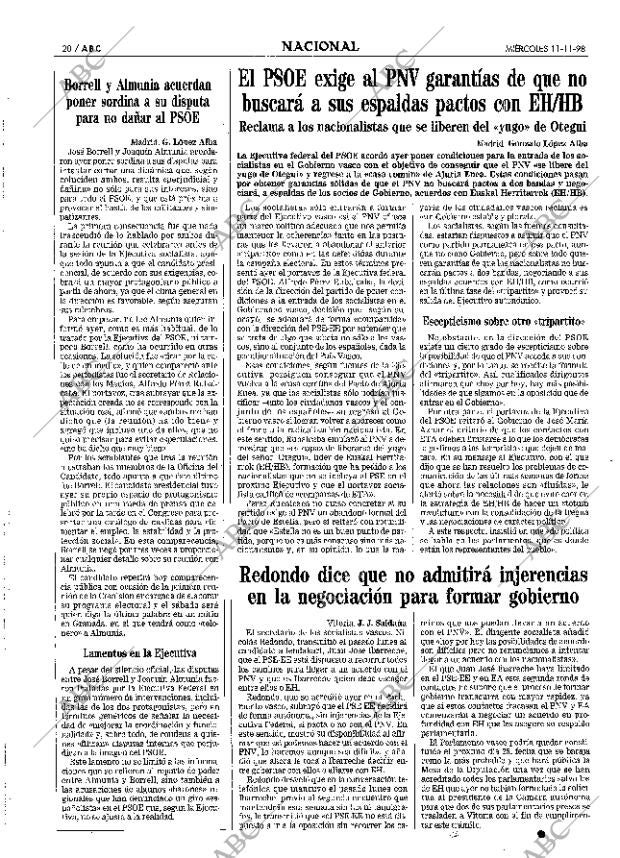 ABC MADRID 11-11-1998 página 20