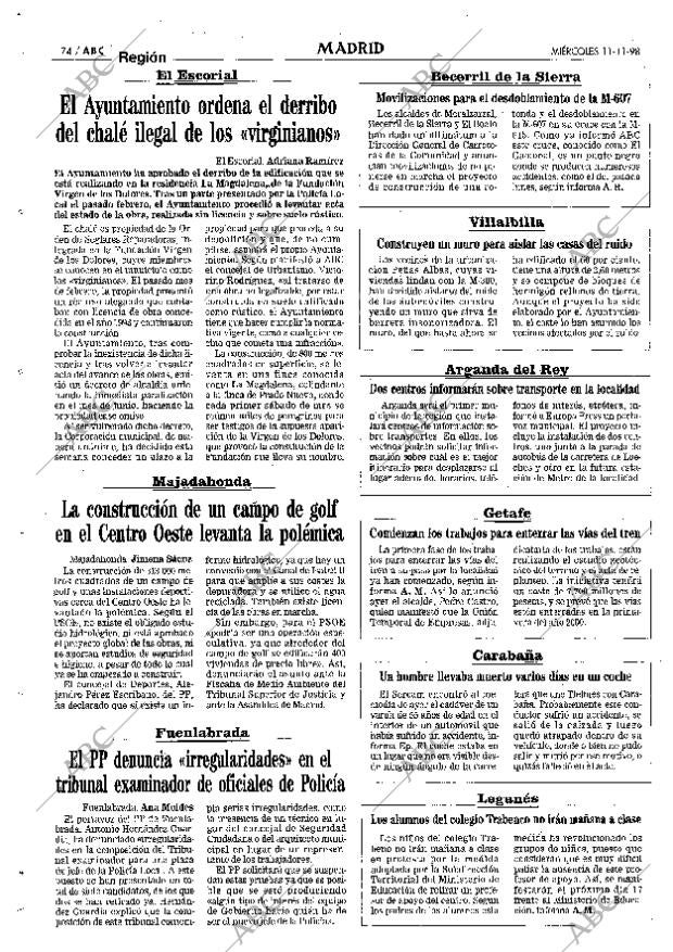 ABC MADRID 11-11-1998 página 74