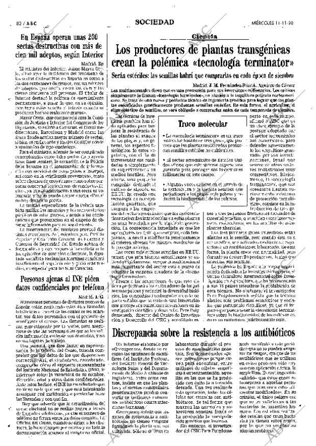 ABC MADRID 11-11-1998 página 82