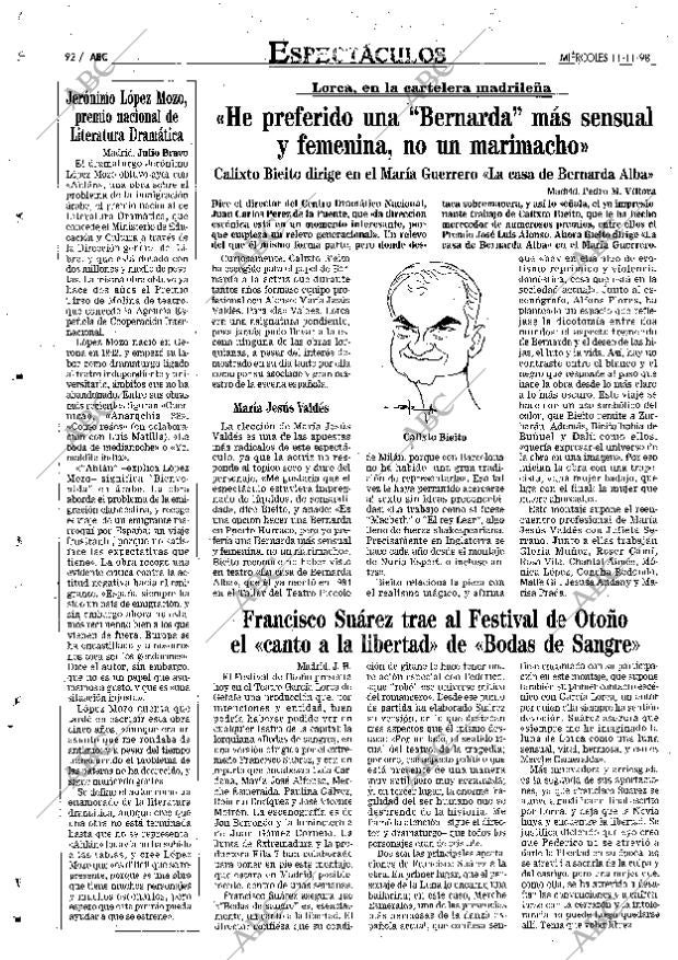 ABC MADRID 11-11-1998 página 92