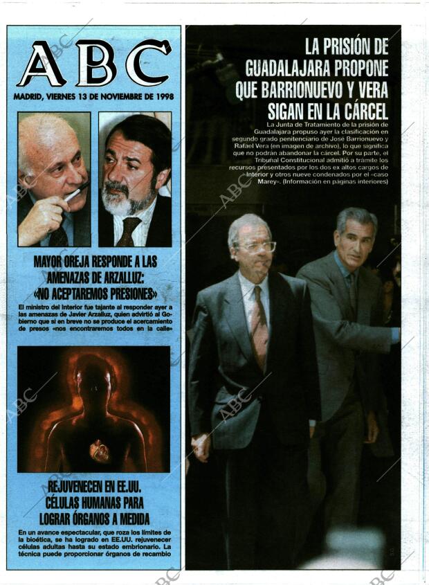 ABC MADRID 13-11-1998 página 1