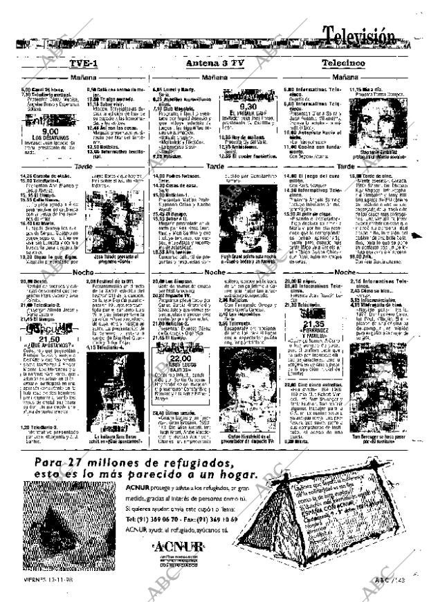 ABC MADRID 13-11-1998 página 143