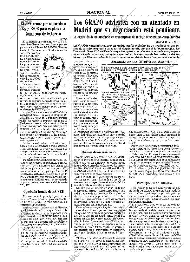 ABC MADRID 13-11-1998 página 22