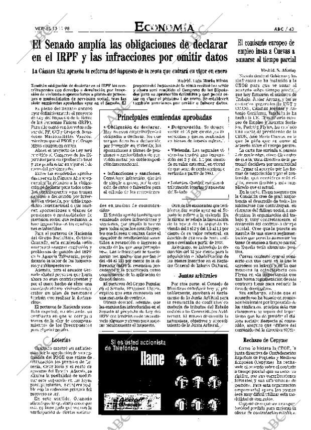 ABC MADRID 13-11-1998 página 43