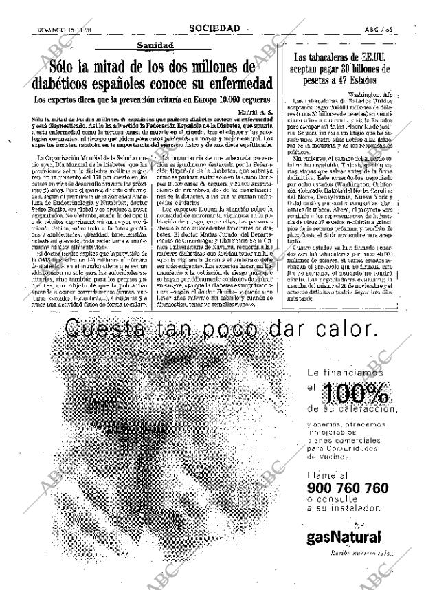 ABC MADRID 15-11-1998 página 65