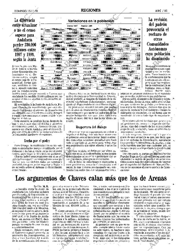 ABC MADRID 15-11-1998 página 85